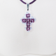 Small Cross - Trina-Purple Suedine - 1